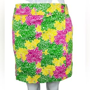 Lilly Pulitzer Pink and Yellow Floral Skirt
